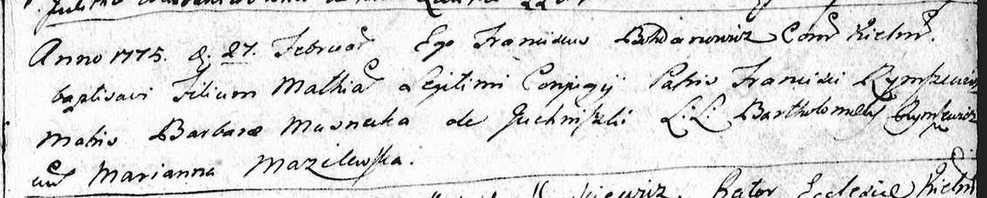 1775 Kelmes child of Franciszek Rymsza birth.JPG