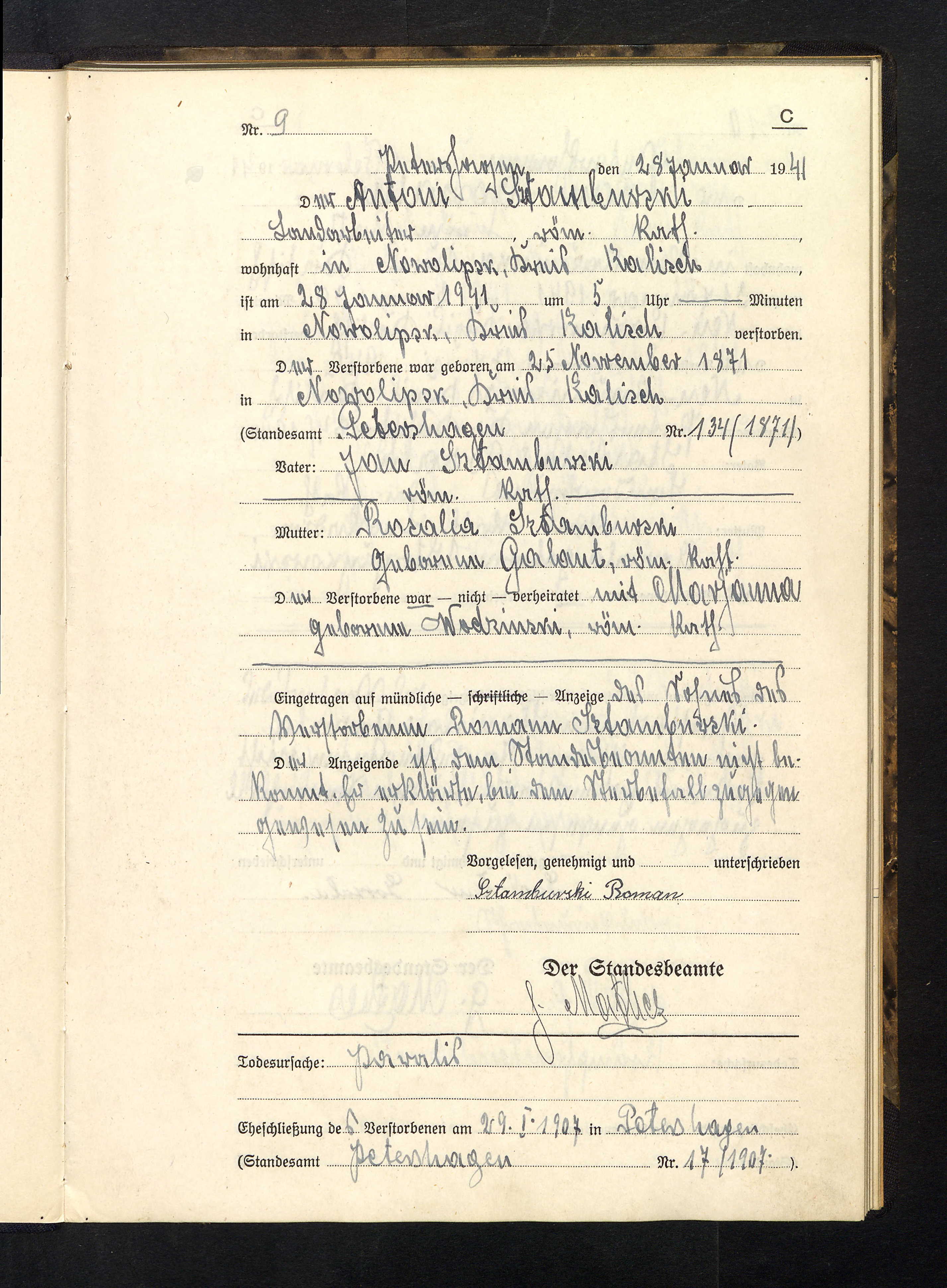 Antoni Sztamburski Death 1941.jpg