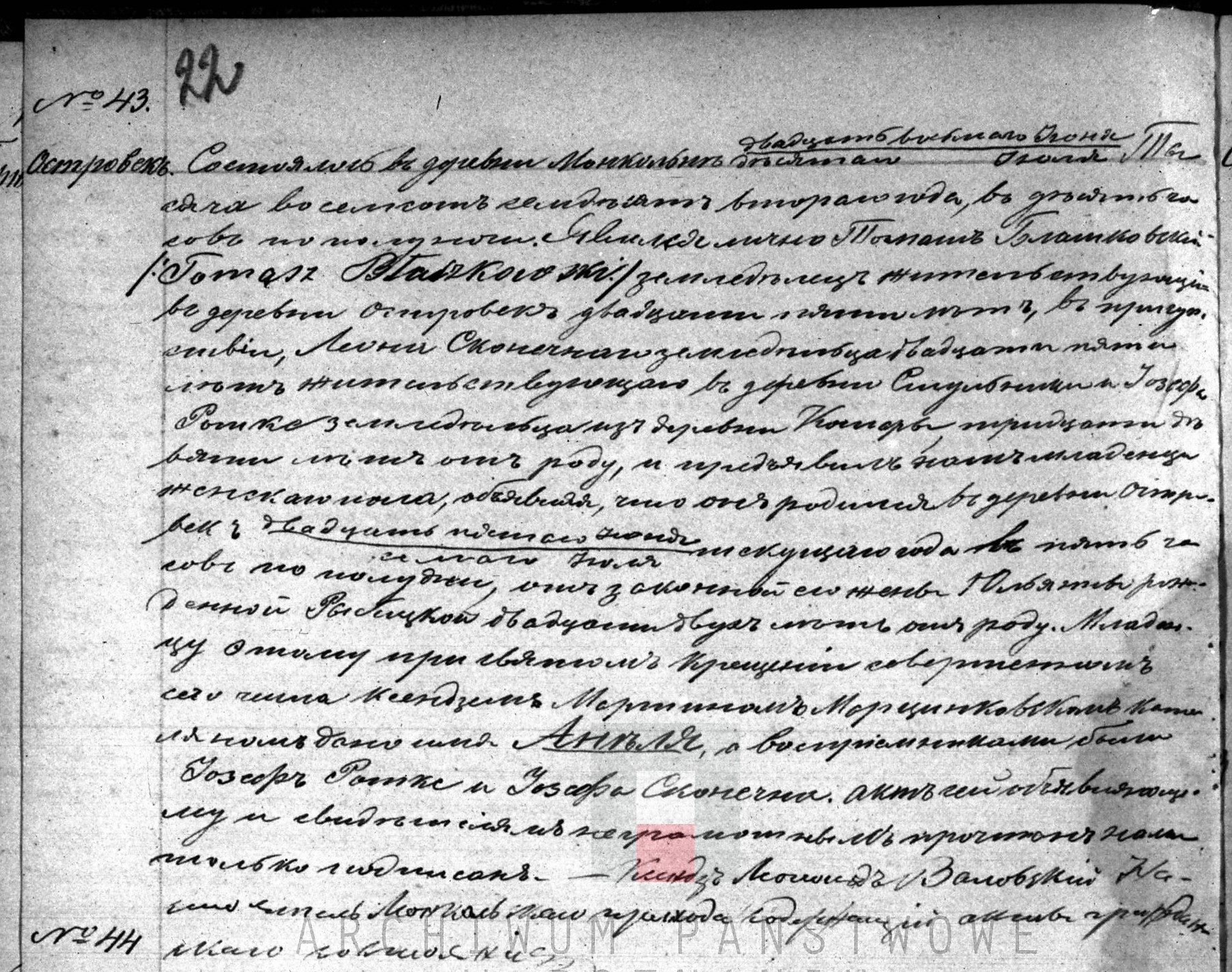 Birth Aniela Blaszkowska 1872 #43.jpg