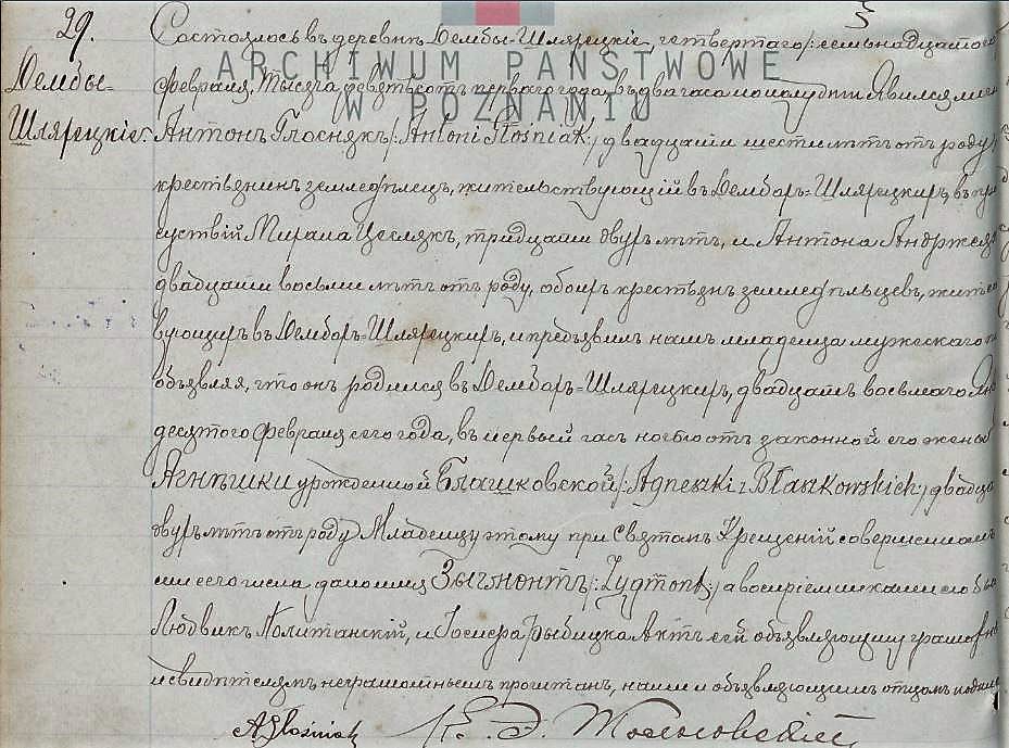 Birth Zygmunt Glosniak 1901 #29.JPG