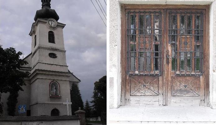 Czarny Dunajec Church & Church Door 2009.jpg