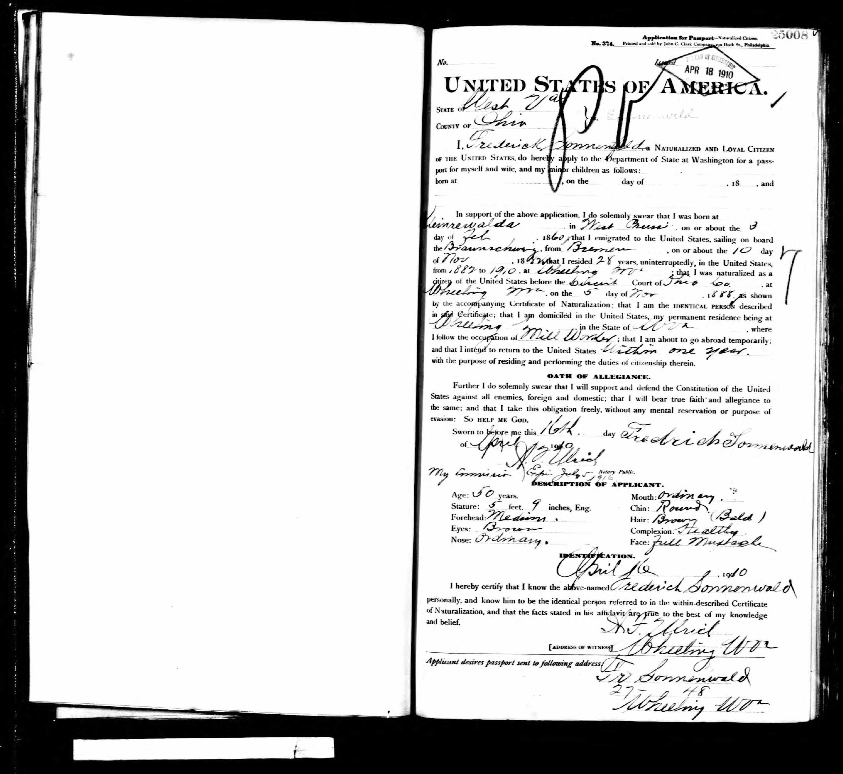 Fred Sonnenwald passport application 1910.jpg