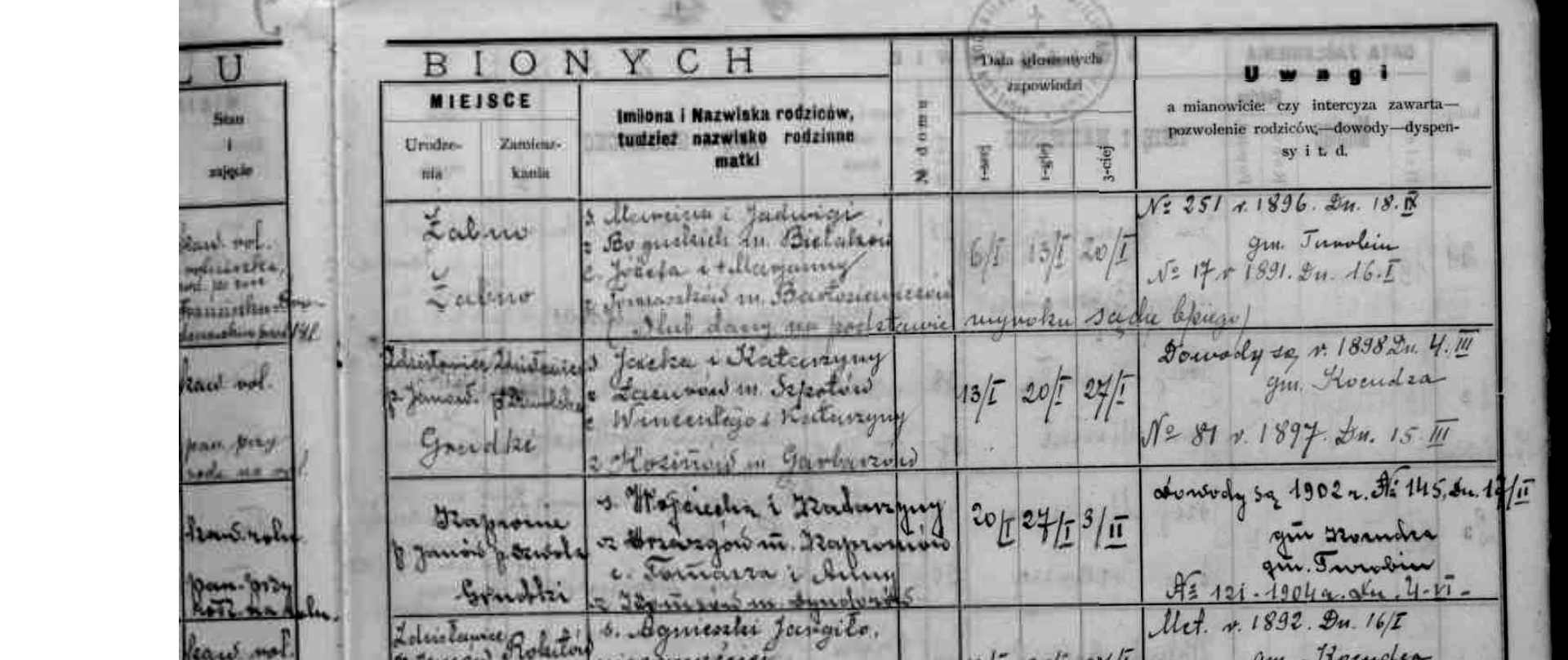 Jozef Bielak and Paulina Bartosiewicz Brodaczewska marriage No 10 in 1929 page2.png
