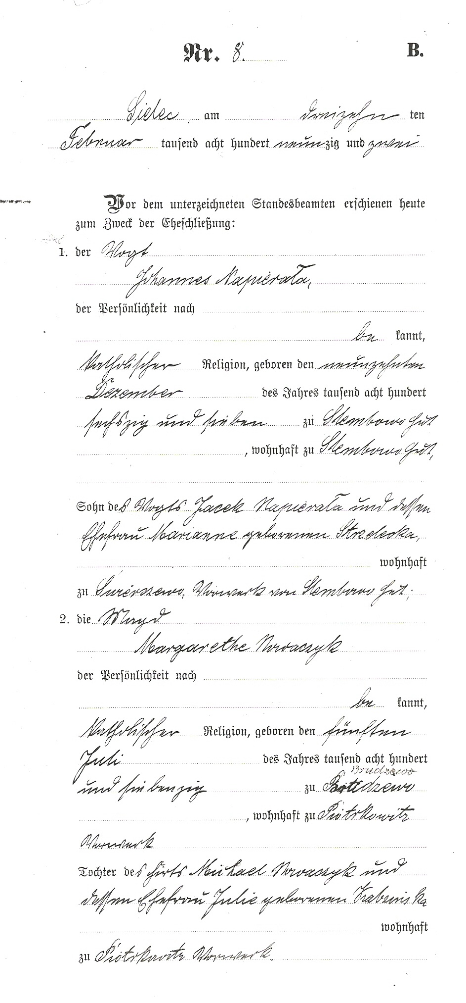 NOWACZYK, MARGARETHE, MARRIAGE, 1 OF 2.JPG