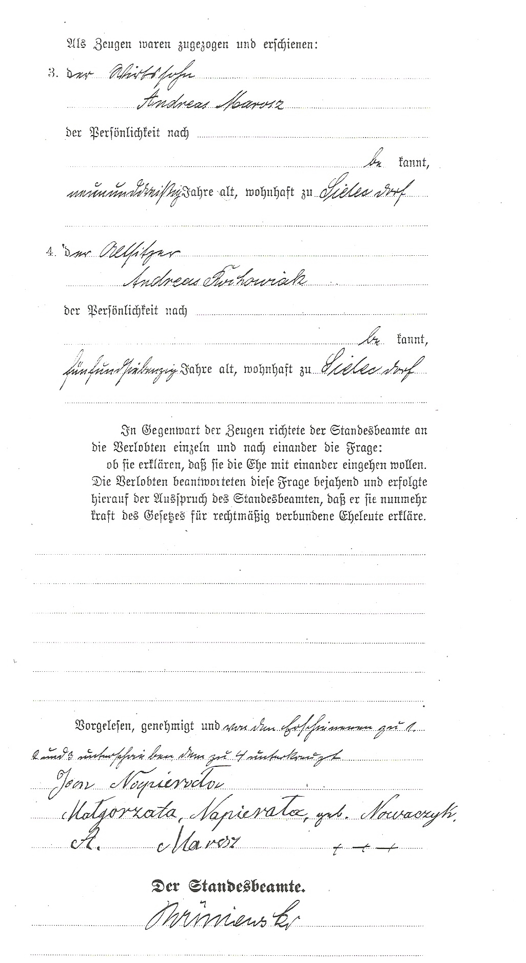 NOWACZYK, MARGARETHE, MARRIAGE, 2 OF 2.JPG