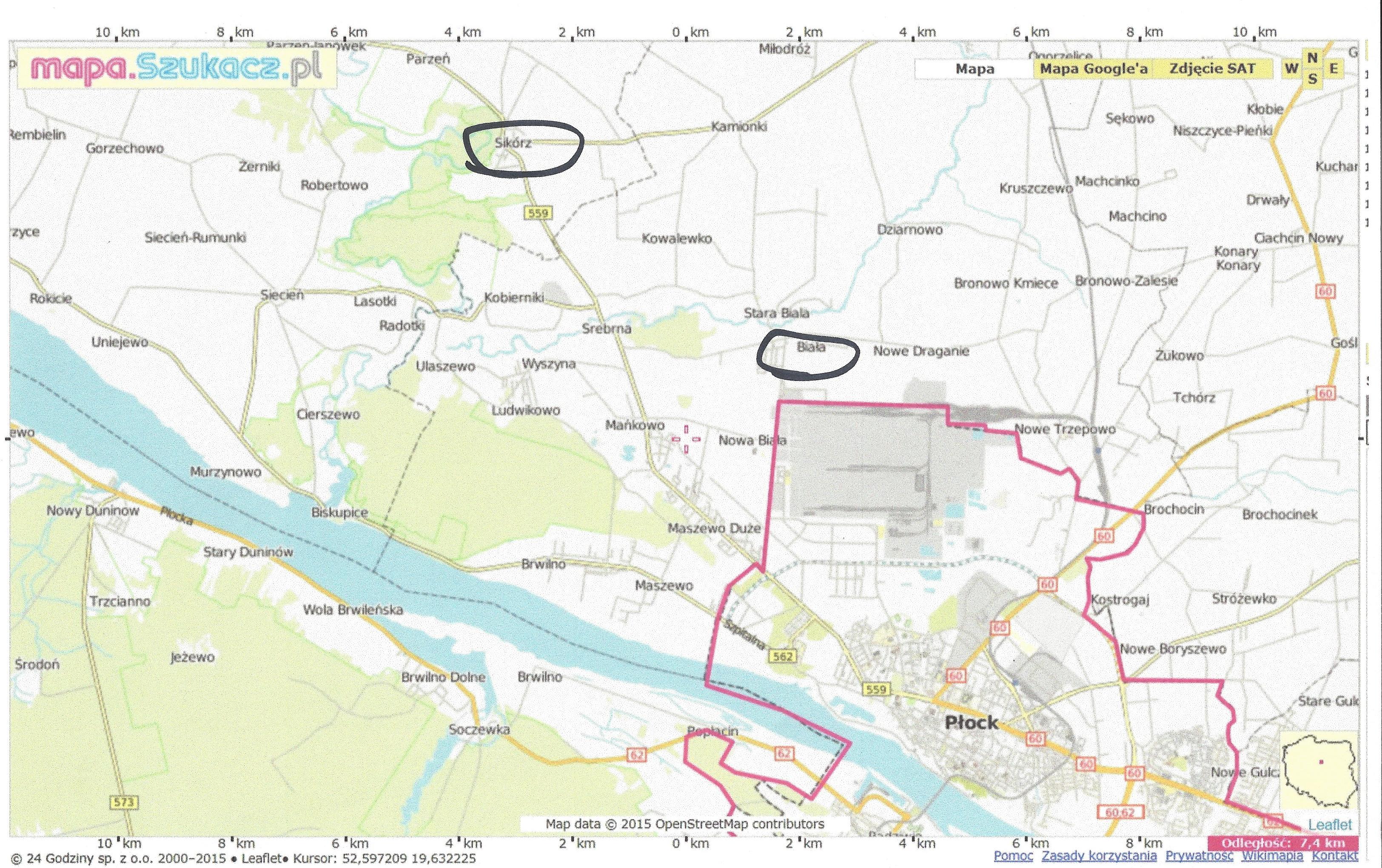 Nowakowski-Murkaszewska Ancestral Villages Circled.jpg