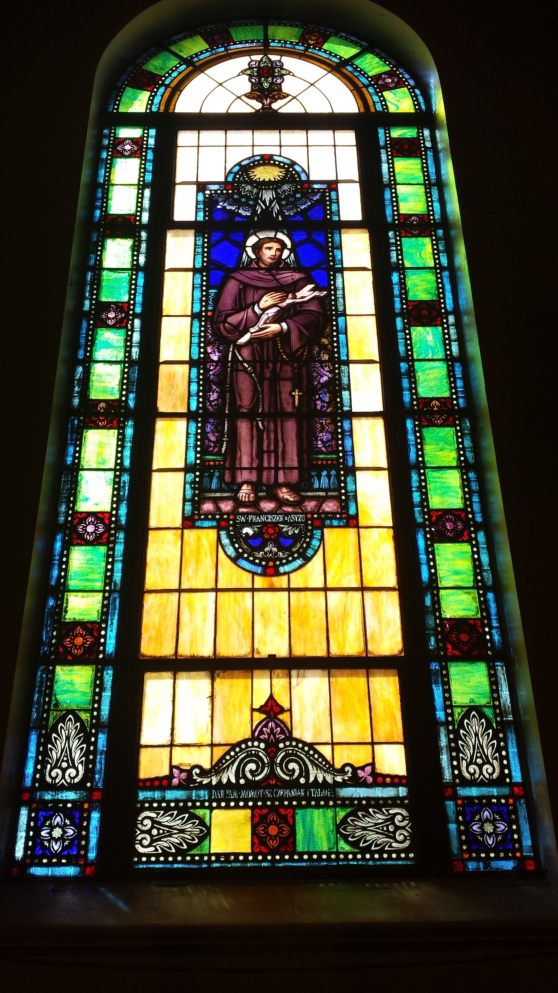 St. Hedwigs Church Gary Family Stainned Glass Window of St, Francis of Assisi.jpg