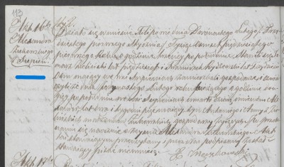 1851 Death Record Zukowski, Alexander1.JPG