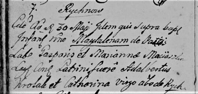 Birth Magdalena Maciaszek 1784 - record 7 (crop).jpg