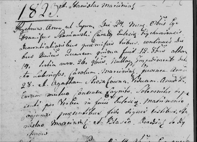Marriage Karol Marciniak & Agata Matuszak 1823 R1 Latin - 2.jpg