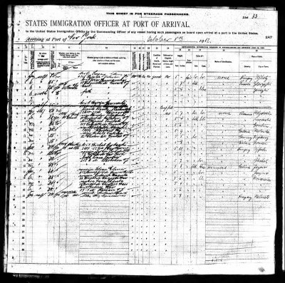 Wilhelm Walerko 1912 Manifest, Page 2.jpg
